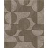 Rasch Carta da parati 521368 - Carta da parati in tessuto non tessuto con cerchi e linee, collezione Concrete, 10,05 x 0,53 m (lunghezza x larghezza)