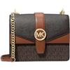 Michael Kors - Borsa a tracolla Jet Greenwich piccola con logo a blocchi di colore, marrone