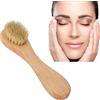 TMISHION Set 4 Spazzole Viso in Legno Naturale, Morbide Setole per Pulizia Profonda e Massaggio Rilassante, Esfoliante Delicato con Manico Ergonomico per Cura Quotidiana della Pelle