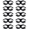SEIWEI Confezione da 10 clip doppie per tubi, in plastica PVC, connettore per asta per mensole, recinzioni, pannelli, accessori di fissaggio, colore nero