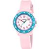 Calypso Orologio Bambino Analogico - Caucciù Rosa - Movimento al Quarzo - Orologio Infantile - Vetro Resistente - Impermeabile 10 ATM - My First Watch - K5829/2