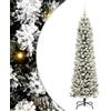 vidaXL Albero di Natale Artificiale con 150 LED e Neve Fioccata 120 cm vidaXL