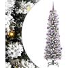 vidaXL Albero di Natale Artificiale con 150 LED e Neve Fioccata 120 cm vidaXL