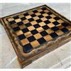 Senza marchio Scacchiera vintage in noce - 100% legno massello fatta a mano, regalo...