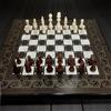 Senza marchio Set scacchi backgammon fatti a mano x grande tavola classica in legno da...