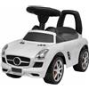 vidaXL Automobile a Spinta Bianca Giocattolo Cavalcabile a Pedale per Bambini vidaXL