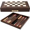 Senza marchio Set Scacchi Backgammon Dama X Grande 19,6" Dama in Legno 3 in 1 🎁 Idolo