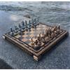 Senza marchio Antico set scacchi dell'impero romano - tavola in legno 100% artigianale, reg...