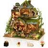 Does not apply Miniatura Casa Delle Bambole Kit Con LED, Artigianato in Legno per Adulti Adoles