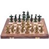SS Antico E Ottone da Collezione Palissandro Pieghevole Scacchi Gioco Tavolo Set