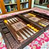 Senza marchio Backgammon Set Coccodrillo Ecopelle Vintage Handmade Gioco da Tavolo 18,1"...