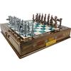 Senza marchio Set scacchi con contenitore 15" fatto a mano - X grande Pegaso antico,...