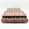 Senza marchio Antico set scacchi scacchi scacchiera crociata con portaoggetti 15" fatto a m...