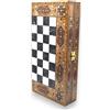 Senza marchio Set backgammon di lusso fatto a mano in legno massello con intarsio a...