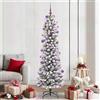 vidaXL Albero di Natale Artificiale con 150 LED e Neve Fioccata 120 cm vidaXL
