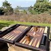 Senza marchio Set Backgammon Ecopelle di Coccodrillo - Gioco da Tavolo Vintage Fatto a...