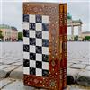 Senza marchio Set backgammon fatto a mano 13,8" tavola a mosaico in legno massello - regalo...