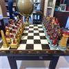 Senza marchio Set Scacchi Egitto vs Romano - 14,5" Pezzi Fatti a Mano Tavola in Legno -...