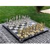 Senza marchio Set Scacchi Vintage Fatto a Mano Egiziano Cleopatra Faraone Tavola di Legno -...