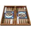 Senza marchio Backgammon Set Gioco da Tavolo in Legno Persiano Khatam Fatto a Mano 19,6"...