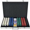 vidaXL Set per Gioco Poker 1000 Chips Fiches Valigetta Alluminio Gioco Carte vidaXL