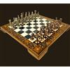Senza marchio Set scacchi fatti a mano Impero romano con pezzi in bronzo tavola...