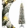 vidaXL Albero di Natale Artificiale con 150 LED e Neve Fioccata 120 cm vidaXL
