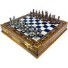 Senza marchio Set scacchi Impero romano con contenitore - tavola intarsiata solida fatta...