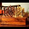 CHESSCR Pieghevole Legno Fatto India Romana Ottone Scacchi Tavola Set Gioco 40.6cm x