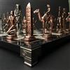 Senza marchio Set di scacchi egiziani fatti a mano - tavola di legno del faraone di Cleopat...