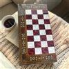 Senza marchio Set scacchi backgammon fatti a mano di lusso in legno massello gioco da...