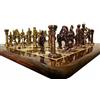 CC 38.1cmX38.1cm da Collezione Palissandro Scacchi Gioco Tavolo Set Ottone Romana