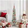 vidaXL Albero di Natale Artificiale con 150 LED e Neve Fioccata 120 cm vidaXL