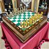 Senza marchio Set scacchi da collezione fatti a mano - scacchiera intarsiata, pezzi in...