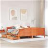 vidaXL Giroletto con Testiera Bianco 140x190 cm in Legno Massello Pino vidaXL