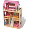 vidaXL Casa delle Bambole a 3 Piani in Legno 60x30x90cm Gioco di Ruolo Interni vidaXL