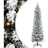 vidaXL Albero di Natale Artificiale con 150 LED e Neve Fioccata 120 cm vidaXL