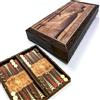 Senza marchio Antico set backgammon re persiano 19,6" tavola in legno fatta a mano 🎁 idea...