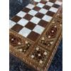 Senza marchio Backgammon Set Gioco in Legno Massello Fatto a Mano con Mosaico Intarsio 13,8...