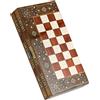 Senza marchio Gioco da tavolo Backgammon a mosaico artigianale 13,8" design in legno 🎁...