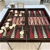 Senza marchio X Grande Set Backgammon Fatto a Mano Antico Re Persiano 19,6" Tavola in...
