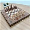 Senza marchio Set scacchi backgammon combinato gioco in legno massello fatto a mano con...