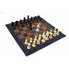 Wigano 48.3cmX48.3cm Vintage Geniuine Pelle Scacchi Set con Due Extra Regine E Blu