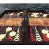 Senza marchio Backgammon Set Fatto a Mano Mappa del Mondo Legno Gioco da Tavolo 19,6" 🎁...