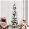 vidaXL Albero di Natale Artificiale con 150 LED e Neve Fioccata 120 cm vidaXL