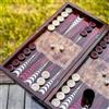 Senza marchio Backgammon Set Fatto a Mano Mappa del Mondo Legno Gioco da Tavolo 19,6" 🎁...