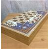 Senza marchio Set Scacchi Backgammon Fatto a Mano Khatam Persiano Tavola di Legno 19,6" |...
