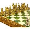 Senza marchio Set Scacchi Romano Fatto a Mano Impero Tavola Intarsiata in Legno Massello - ...