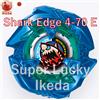 Takara Cappotto in metallo Beyblade X Shark Edge blu 4-70 E mai usato mai aperto RARO