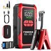 FNNEMGE Avviatore Batteria Auto 6500A & 26800mAh &160PSI Avviatore Emergenza per